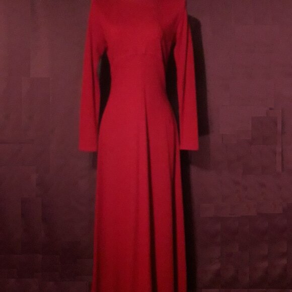 Vintage 90s Ann Taylor Full Length Maxi 100% Merino Wool Long Sweater Dress XS/S - Picture 4 of 11